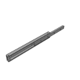 HTT - Steel, stainless steel or aluminum telescopic rail, double stroke, full extension, optionals available (max load 3300 N, max closed length 2000 mm)